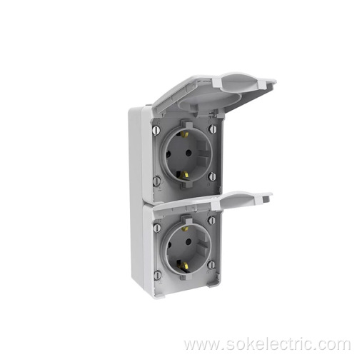 Manufacturers Selling Vertical Double Schuko Power Outlet